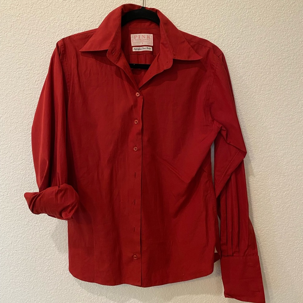 Thomas Pink Women’s French-Cuff Button-Down Blouse